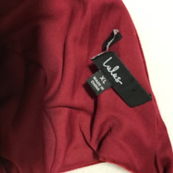 LULU'S  XL Promise of Forever Burgundy Velvet Column Maxi Dress NEW b169 - Picture 7 of 9